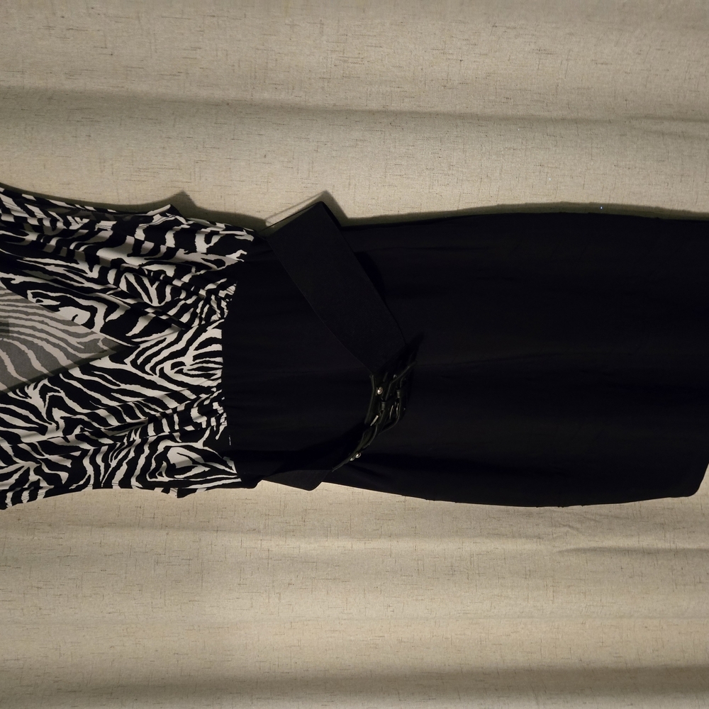 Bisou Bisou Black and White Midi Dress - Picture 6 of 6